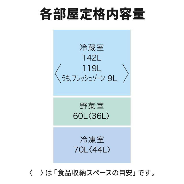 【三菱電気】冷蔵庫272L