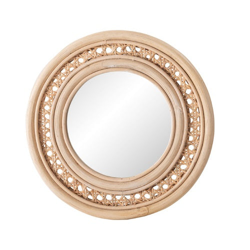 ラタンミラースタンド付き